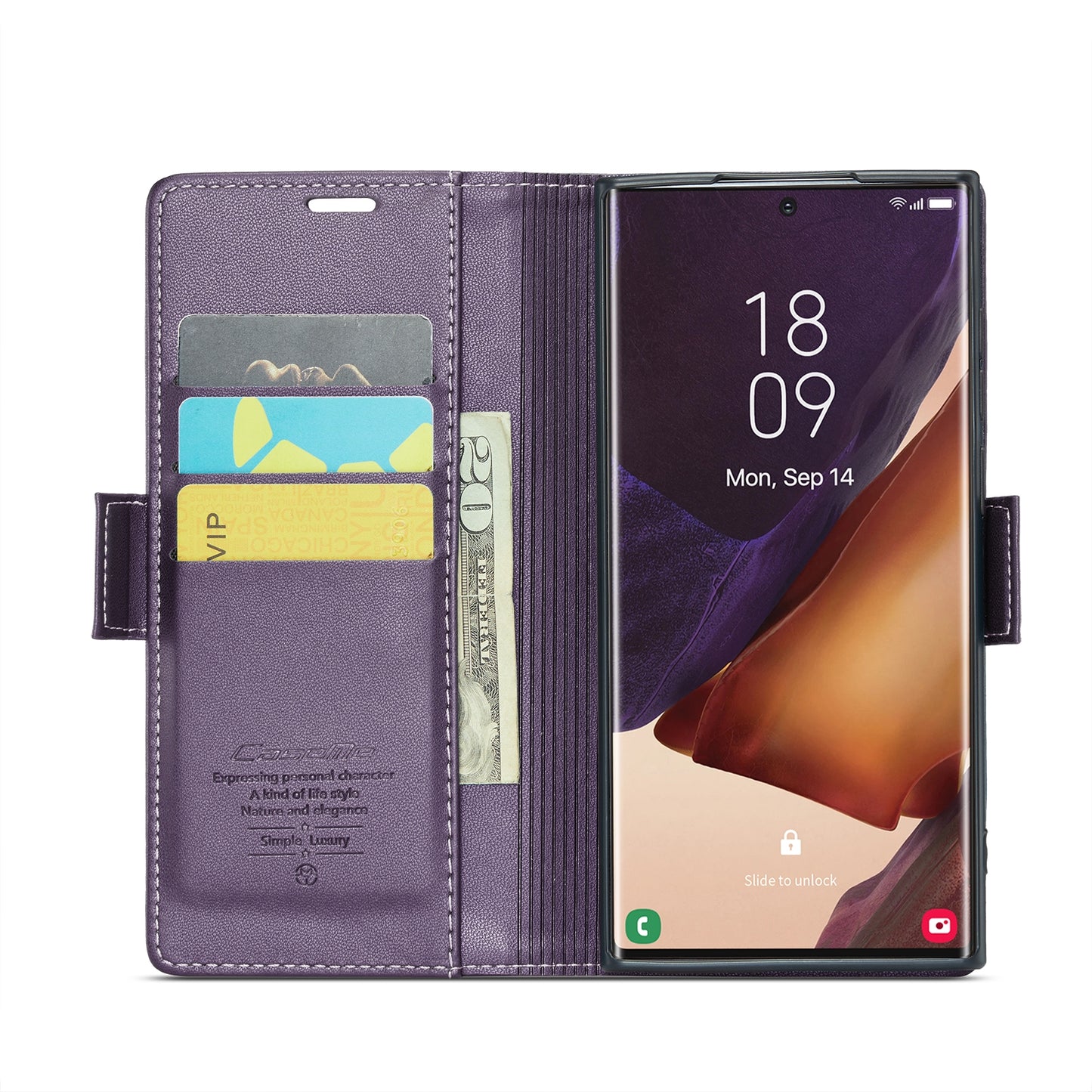 Samsung Galaxy Note20 Ultra Leather Wallet Case - RFID Blocking, Stand Function, Card Slots