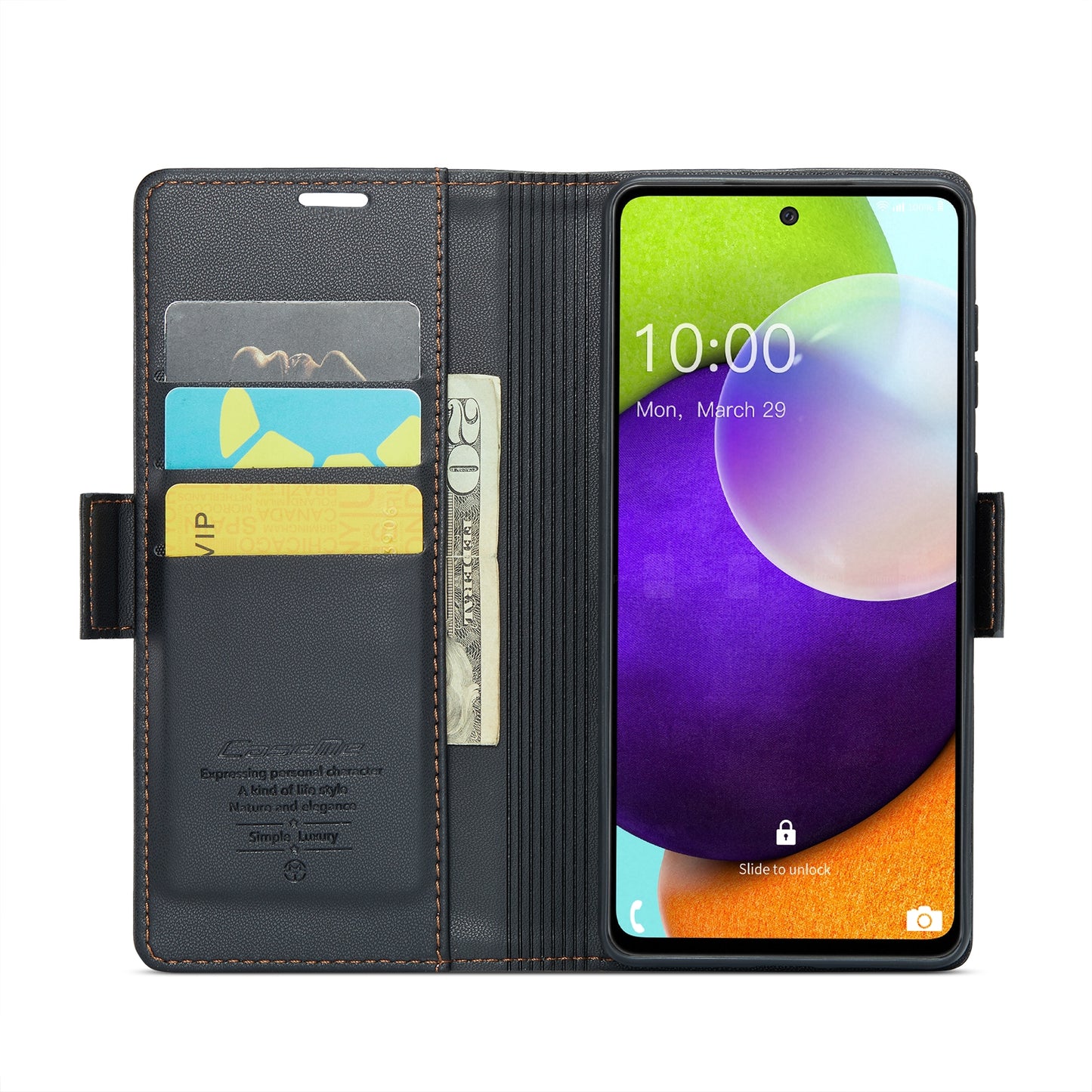 Samsung Galaxy A52/A52s 5g Leather Wallet Case - RFID Blocking, Stand Function, Card Slots