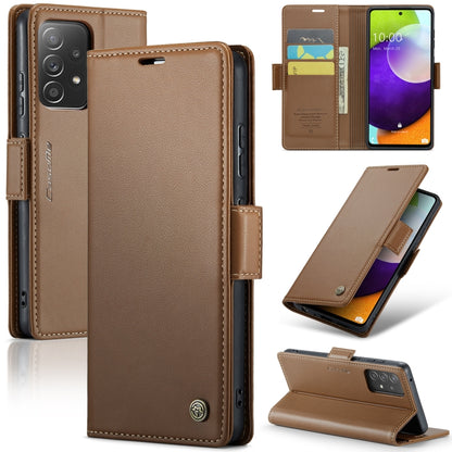 Samsung Galaxy A52/A52s 5g Leather Wallet Case - RFID Blocking, Stand Function, Card Slots
