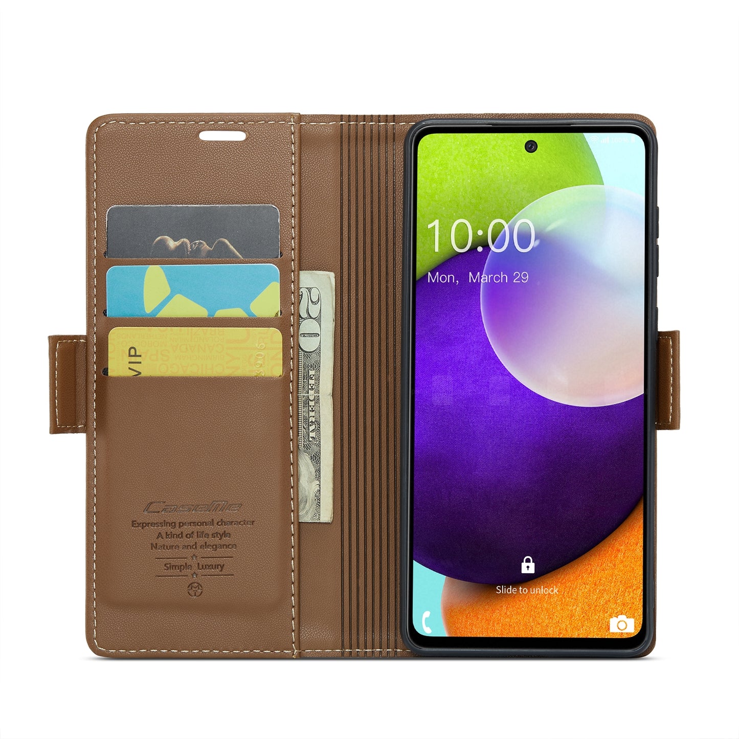Samsung Galaxy A52/A52s 5g Leather Wallet Case - RFID Blocking, Stand Function, Card Slots