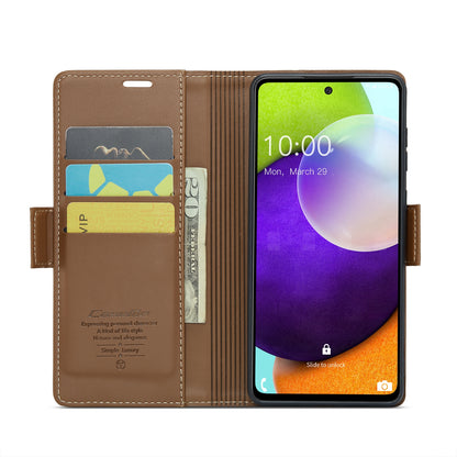 Samsung Galaxy A52/A52s 5g Leather Wallet Case - RFID Blocking, Stand Function, Card Slots