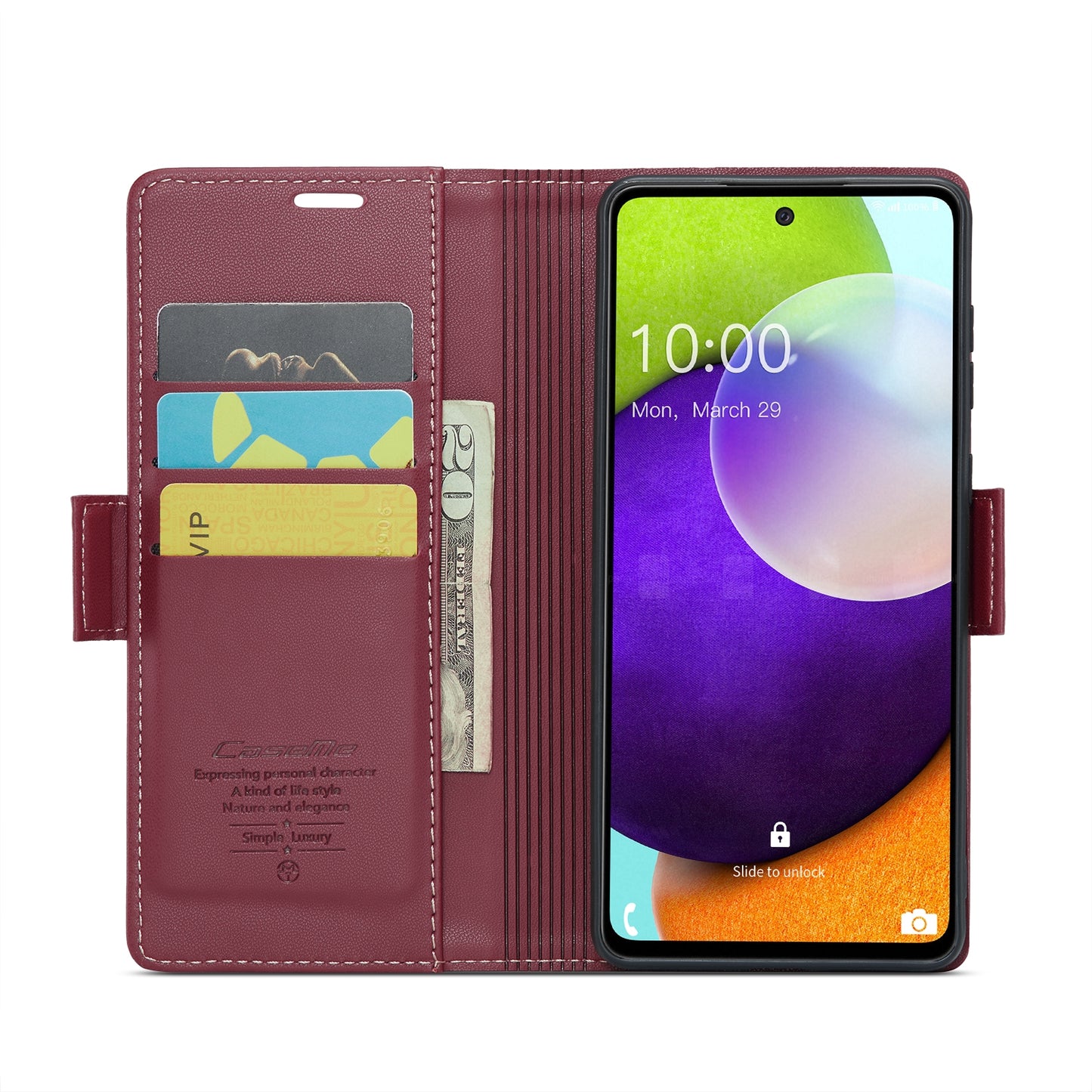 Samsung Galaxy A52/A52s 5g Leather Wallet Case - RFID Blocking, Stand Function, Card Slots