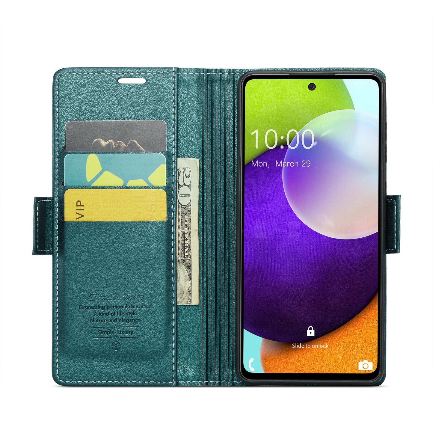 Samsung Galaxy A52/A52s 5g Leather Wallet Case - RFID Blocking, Stand Function, Card Slots