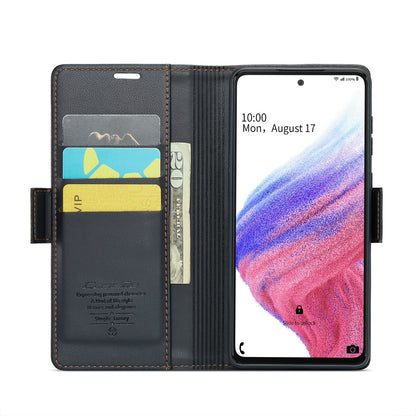 Samsung Galaxy A53 Leather Wallet Case - RFID Blocking, Stand Function, Card Slots