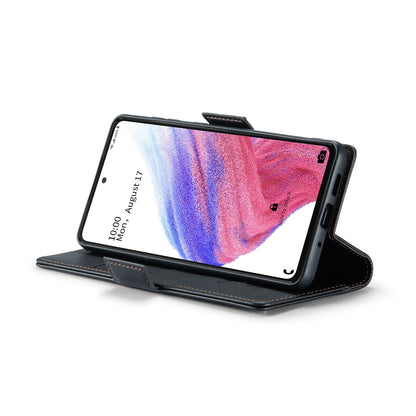 Samsung Galaxy A53 Leather Wallet Case - RFID Blocking, Stand Function, Card Slots