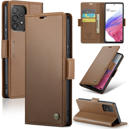 Samsung Galaxy A53 Leather Wallet Case - RFID Blocking, Stand Function, Card Slots