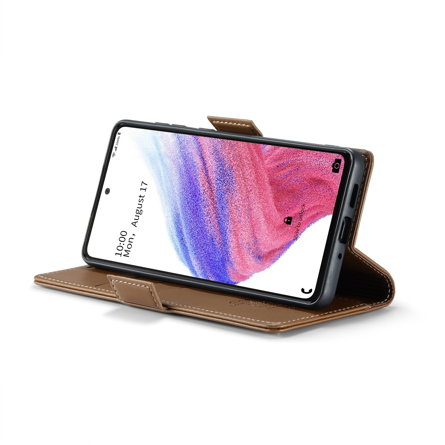 Samsung Galaxy A53 Leather Wallet Case - RFID Blocking, Stand Function, Card Slots