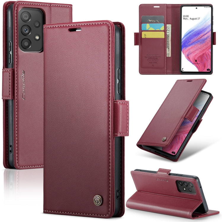 Samsung Galaxy A53 Leather Wallet Case - RFID Blocking, Stand Function, Card Slots