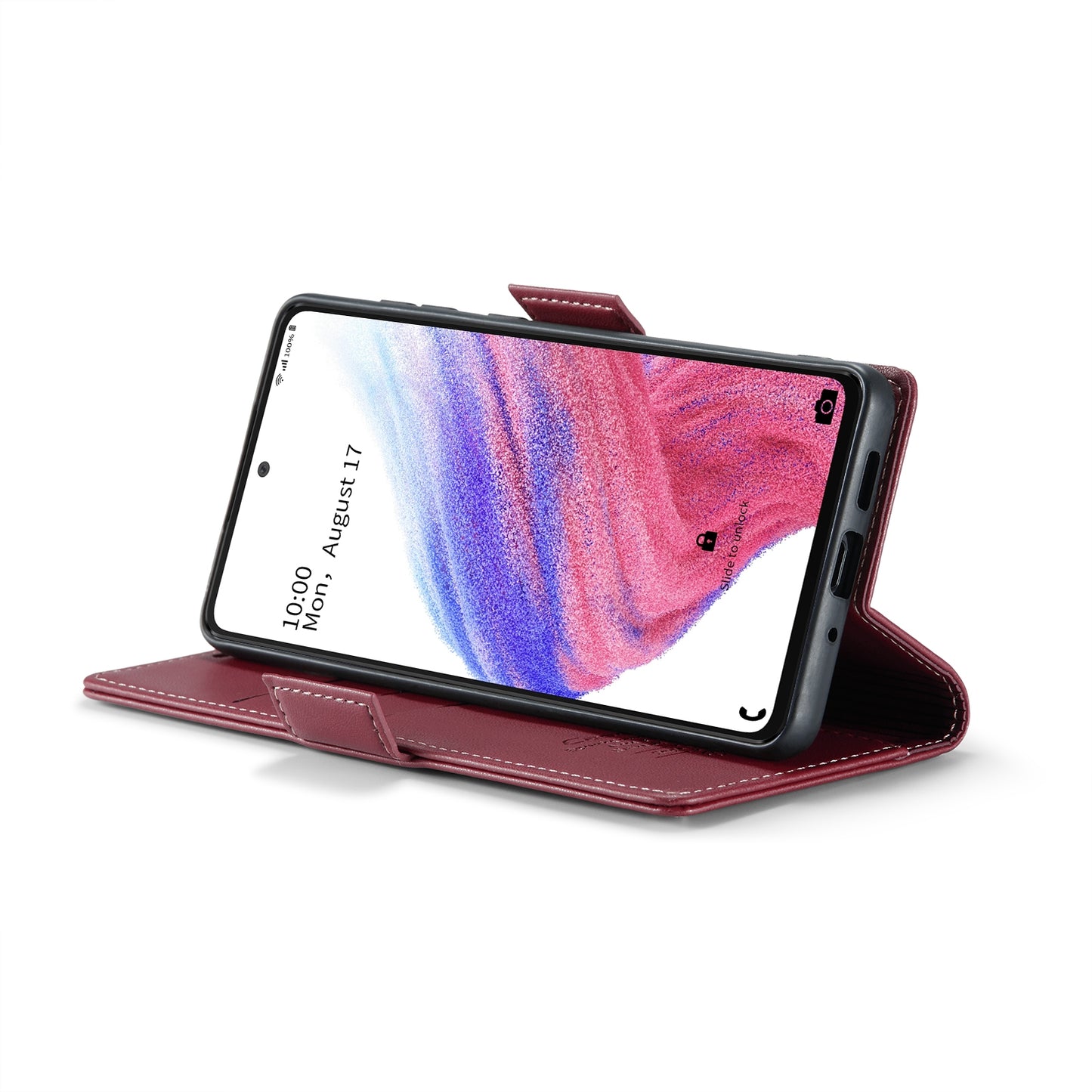 Samsung Galaxy A53 Leather Wallet Case - RFID Blocking, Stand Function, Card Slots