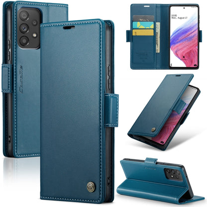 Samsung Galaxy A53 Leather Wallet Case - RFID Blocking, Stand Function, Card Slots