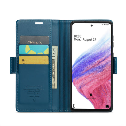 Samsung Galaxy A53 Leather Wallet Case - RFID Blocking, Stand Function, Card Slots