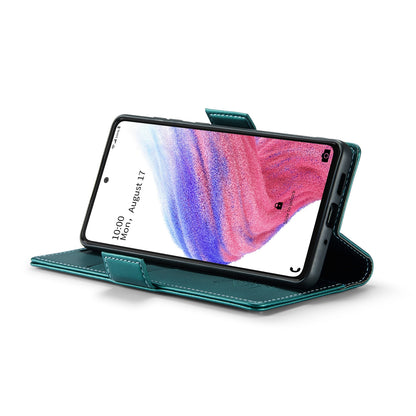Samsung Galaxy A53 Leather Wallet Case - RFID Blocking, Stand Function, Card Slots
