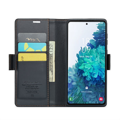 Samsung Galaxy S20 FE Leather Wallet Case - RFID Blocking, Stand Function, Card Slots