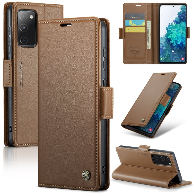 Samsung Galaxy S20 FE Leather Wallet Case - RFID Blocking, Stand Function, Card Slots