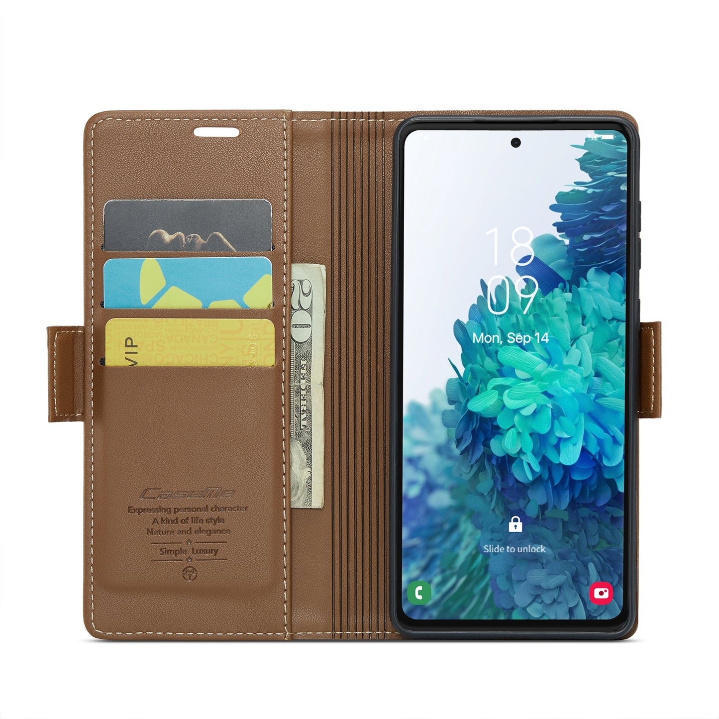 Samsung Galaxy S20 FE Leather Wallet Case - RFID Blocking, Stand Function, Card Slots