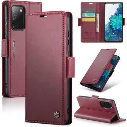 Samsung Galaxy S20 FE Leather Wallet Case - RFID Blocking, Stand Function, Card Slots