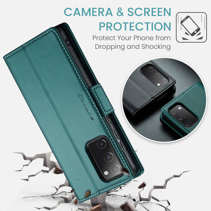 Samsung Galaxy S20 FE Leather Wallet Case - RFID Blocking, Stand Function, Card Slots