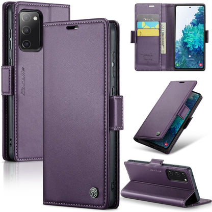 Samsung Galaxy S20 FE Leather Wallet Case - RFID Blocking, Stand Function, Card Slots