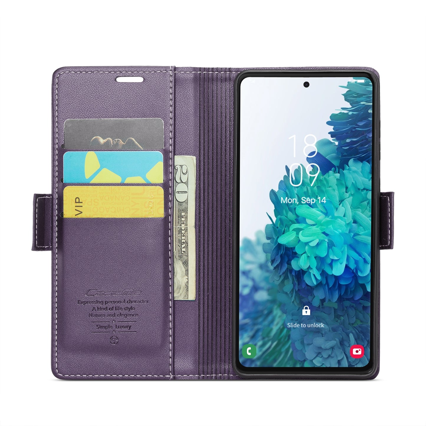 Samsung Galaxy S20 FE Leather Wallet Case - RFID Blocking, Stand Function, Card Slots