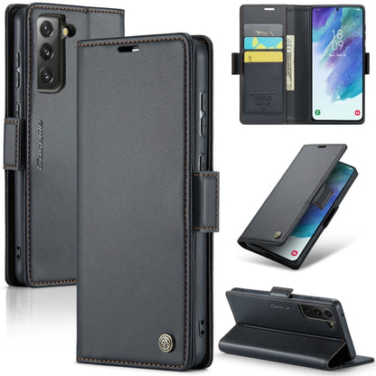 Samsung Galaxy S21 FE 5G Leather Wallet Case - RFID Blocking, Stand Function, Card Slots