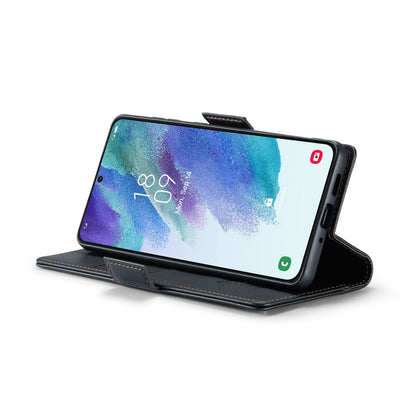 Samsung Galaxy S21 FE 5G Leather Wallet Case - RFID Blocking, Stand Function, Card Slots