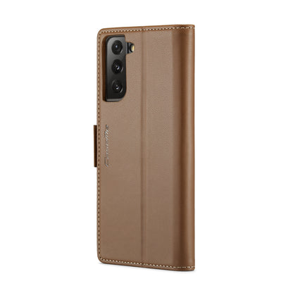 Samsung Galaxy S21 FE 5G Leather Wallet Case - RFID Blocking, Stand Function, Card Slots