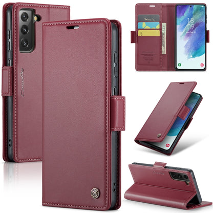 Samsung Galaxy S21 FE 5G Leather Wallet Case - RFID Blocking, Stand Function, Card Slots