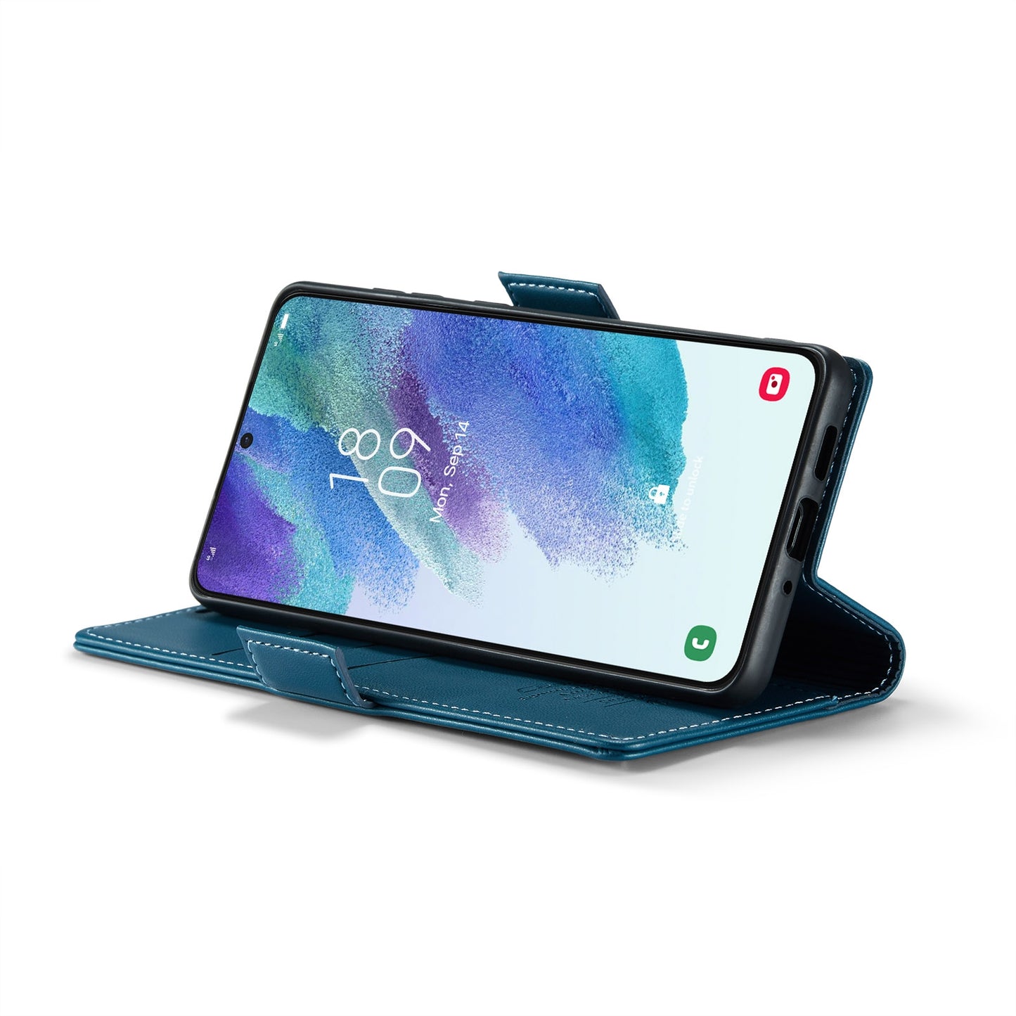 Samsung Galaxy S21 FE 5G Leather Wallet Case - RFID Blocking, Stand Function, Card Slots