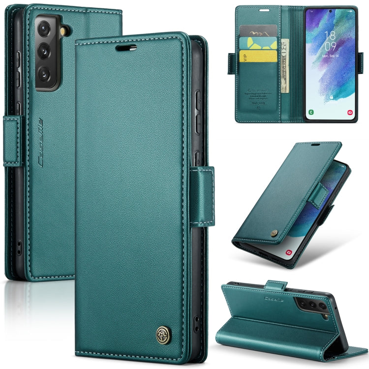 Samsung Galaxy S21 FE 5G Leather Wallet Case - RFID Blocking, Stand Function, Card Slots