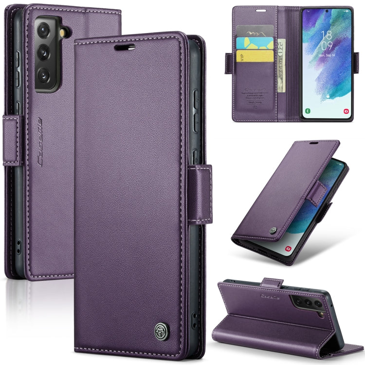 Samsung Galaxy S21 FE 5G Leather Wallet Case - RFID Blocking, Stand Function, Card Slots