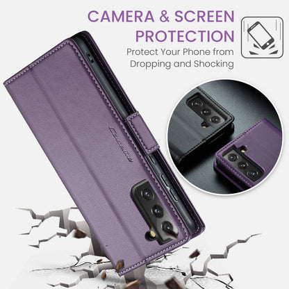 Samsung Galaxy S21 FE 5G Leather Wallet Case - RFID Blocking, Stand Function, Card Slots