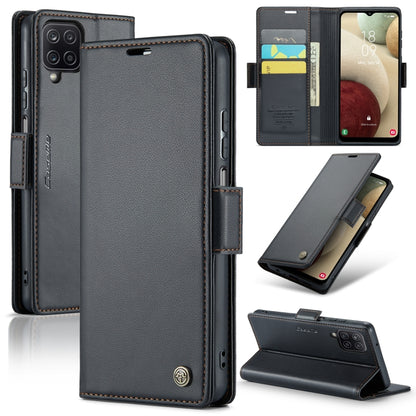 Samsung Galaxy A12 5g Leather Wallet Case - RFID Blocking, Stand Function, Card Slots