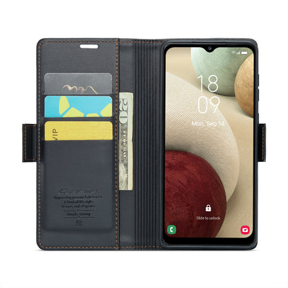 Samsung Galaxy A12 5g Leather Wallet Case - RFID Blocking, Stand Function, Card Slots