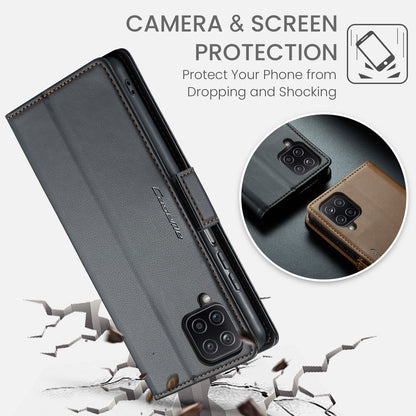 Samsung Galaxy A12 5g Leather Wallet Case - RFID Blocking, Stand Function, Card Slots
