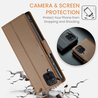 Samsung Galaxy A12 5g Leather Wallet Case - RFID Blocking, Stand Function, Card Slots