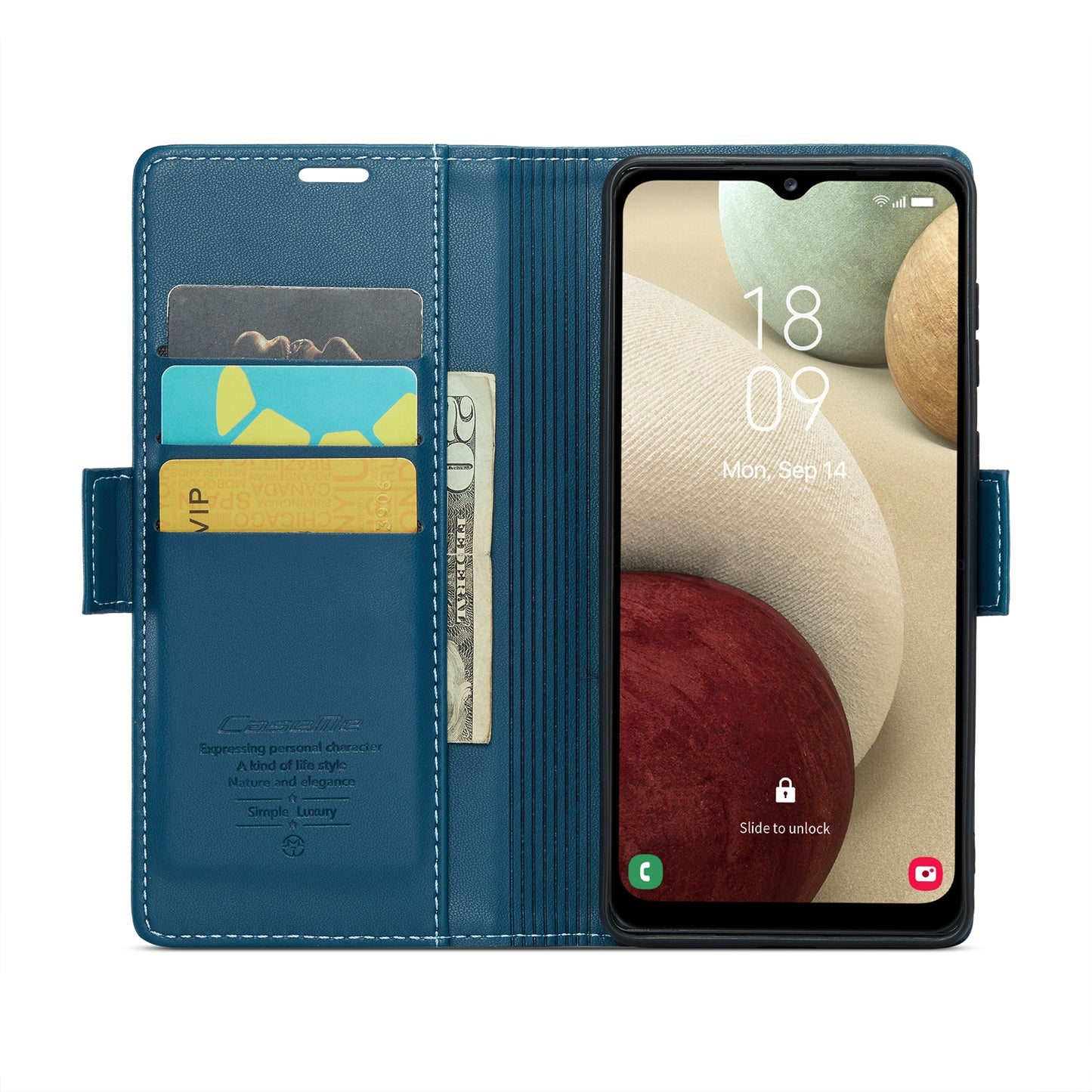 Samsung Galaxy A12 5g Leather Wallet Case - RFID Blocking, Stand Function, Card Slots