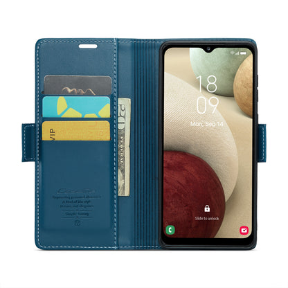 Samsung Galaxy A12 5g Leather Wallet Case - RFID Blocking, Stand Function, Card Slots