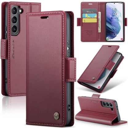 Samsung Galaxy S21 5G Leather Wallet Case - RFID Blocking, Stand Function, Card Slots