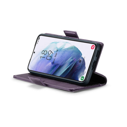 Samsung Galaxy S21 5G Leather Wallet Case - RFID Blocking, Stand Function, Card Slots
