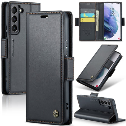 Samsung Galaxy S21+ 5G Leather Wallet Case - RFID Blocking, Stand Function, Card Slots