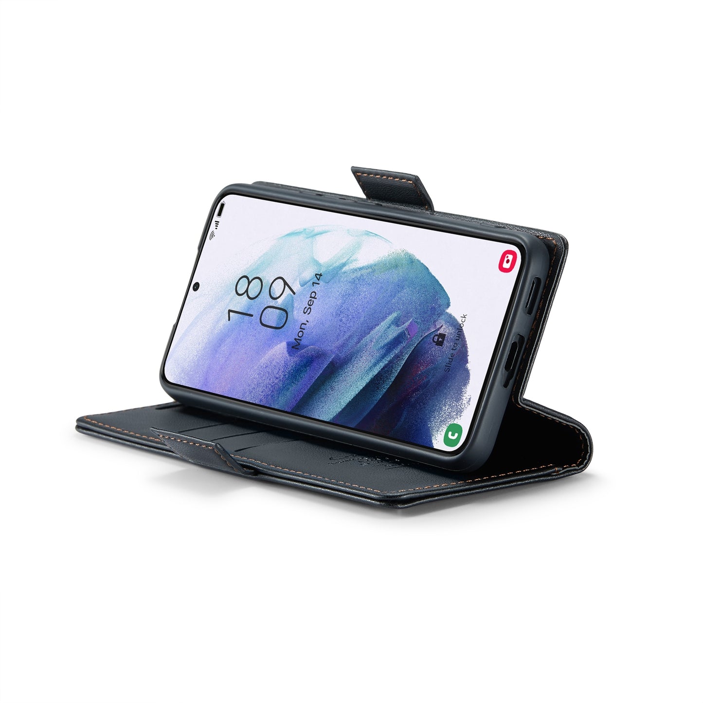 Samsung Galaxy S21+ 5G Leather Wallet Case - RFID Blocking, Stand Function, Card Slots