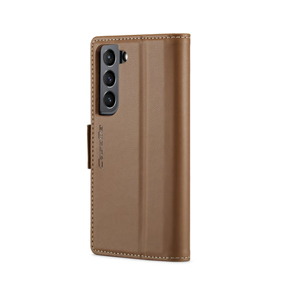 Samsung Galaxy S21+ 5G Leather Wallet Case - RFID Blocking, Stand Function, Card Slots
