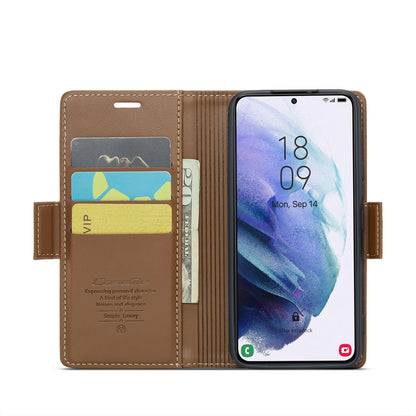 Samsung Galaxy S21+ 5G Leather Wallet Case - RFID Blocking, Stand Function, Card Slots