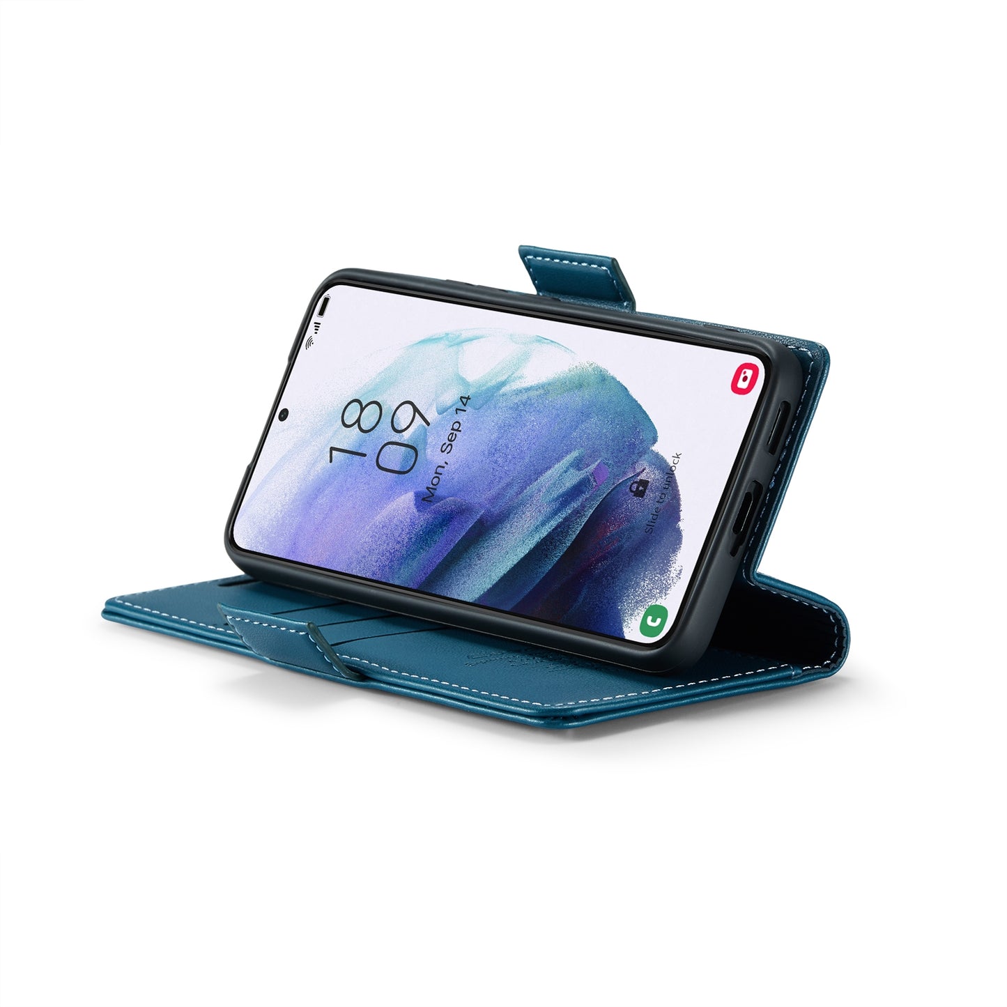 Samsung Galaxy S21+ 5G Leather Wallet Case - RFID Blocking, Stand Function, Card Slots