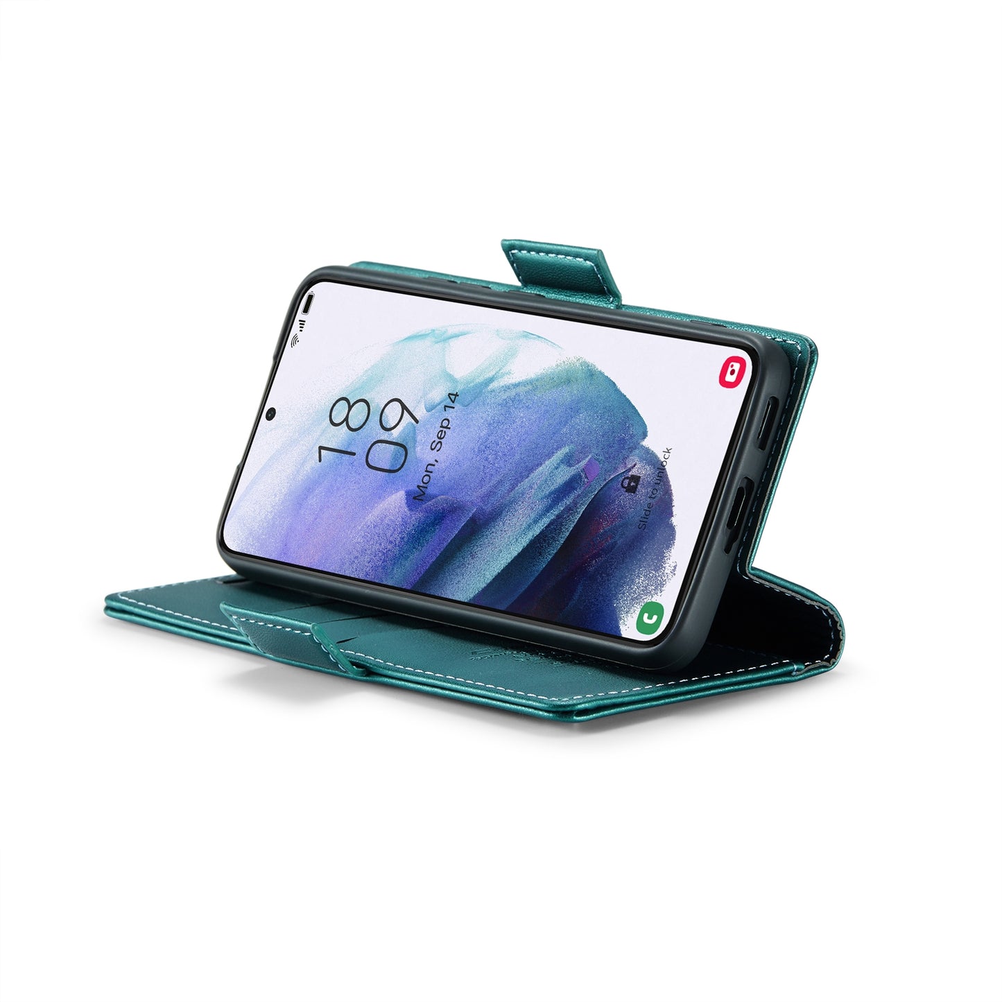 Samsung Galaxy S21+ 5G Leather Wallet Case - RFID Blocking, Stand Function, Card Slots