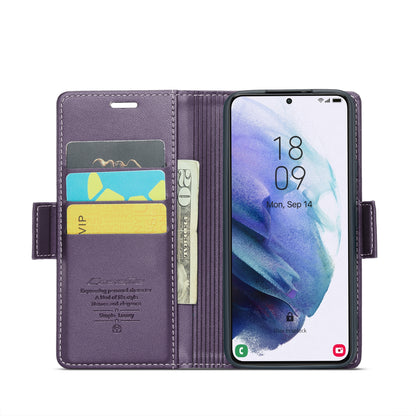 Samsung Galaxy S21+ 5G Leather Wallet Case - RFID Blocking, Stand Function, Card Slots