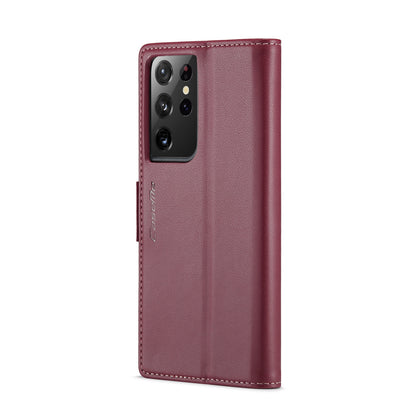 Samsung Galaxy S21 Ultra 5G Leather Wallet Case - RFID Blocking, Stand Function, Card Slots