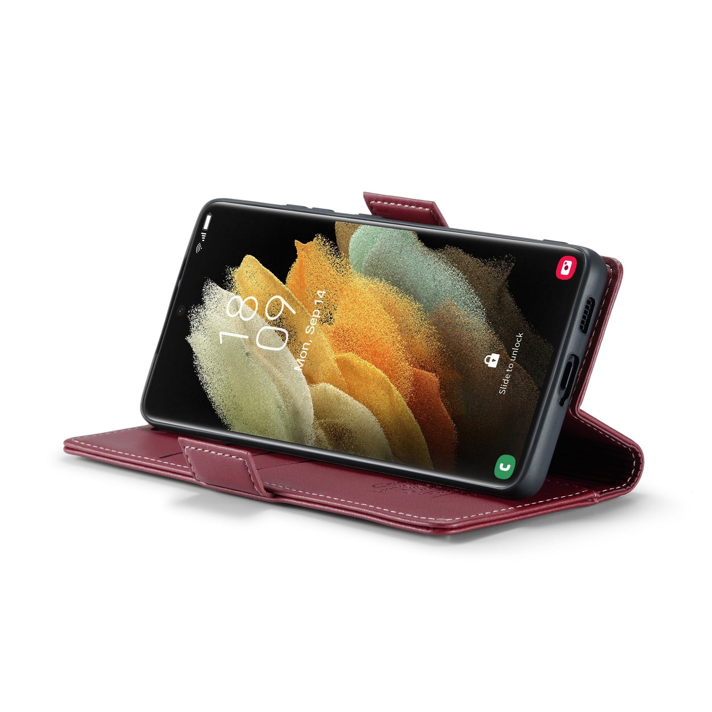 Samsung Galaxy S21 Ultra 5G Leather Wallet Case - RFID Blocking, Stand Function, Card Slots