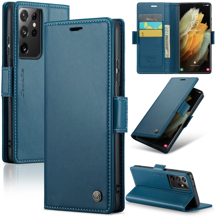 Samsung Galaxy S21 Ultra 5G Leather Wallet Case - RFID Blocking, Stand Function, Card Slots