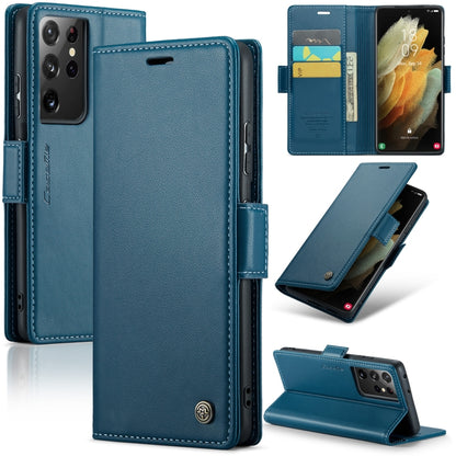 Samsung Galaxy S21 Ultra 5G Leather Wallet Case - RFID Blocking, Stand Function, Card Slots